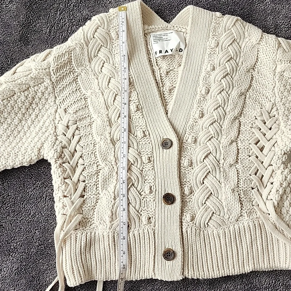 FRAYI.D Cream Cable Knit Cardigan (New) - Picture 12 of 16